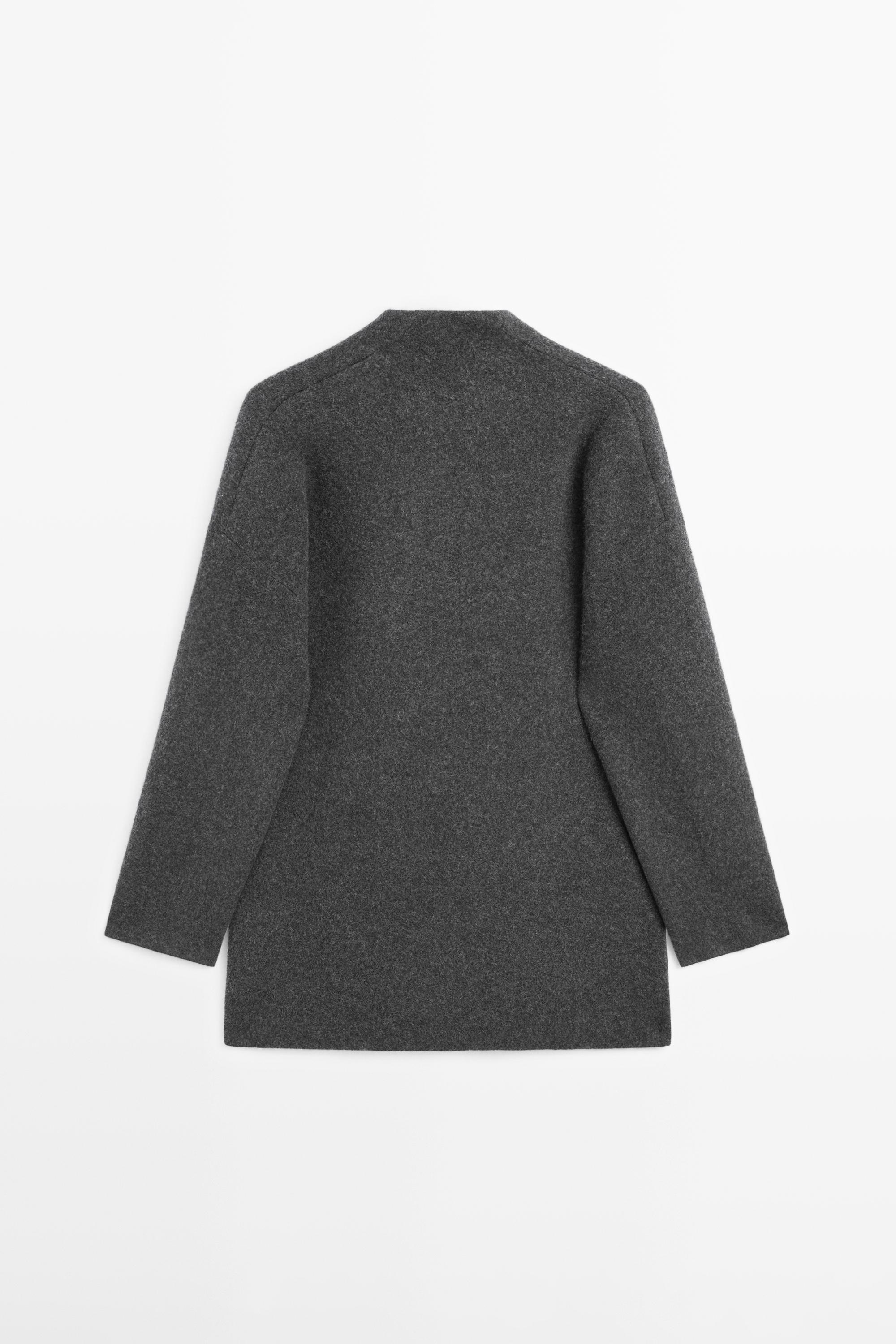 Cardigan long en laine à double boutonnage
